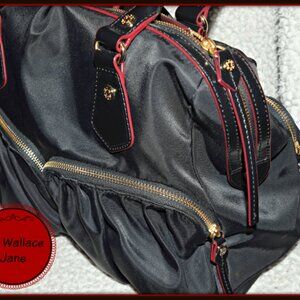 MZ WALLACE Jane Bedford Black Nylon/Leather Shoulder Bag